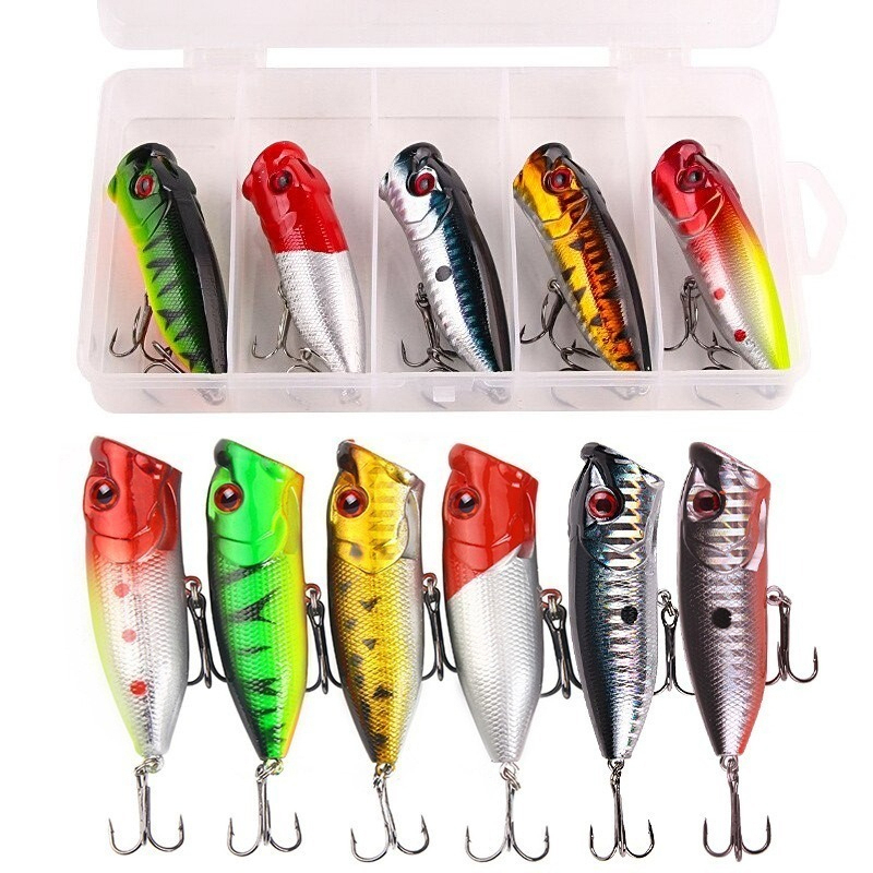 Fishing Lure Box - 6pcs 6colors（opp bag）/5pcs 5color（with box） 6.5cm/10g