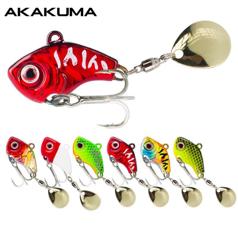 Fishing Lure Topwater - 6PC 5g/7g/10g/14g/20g Rotating Metal Vib Sinking