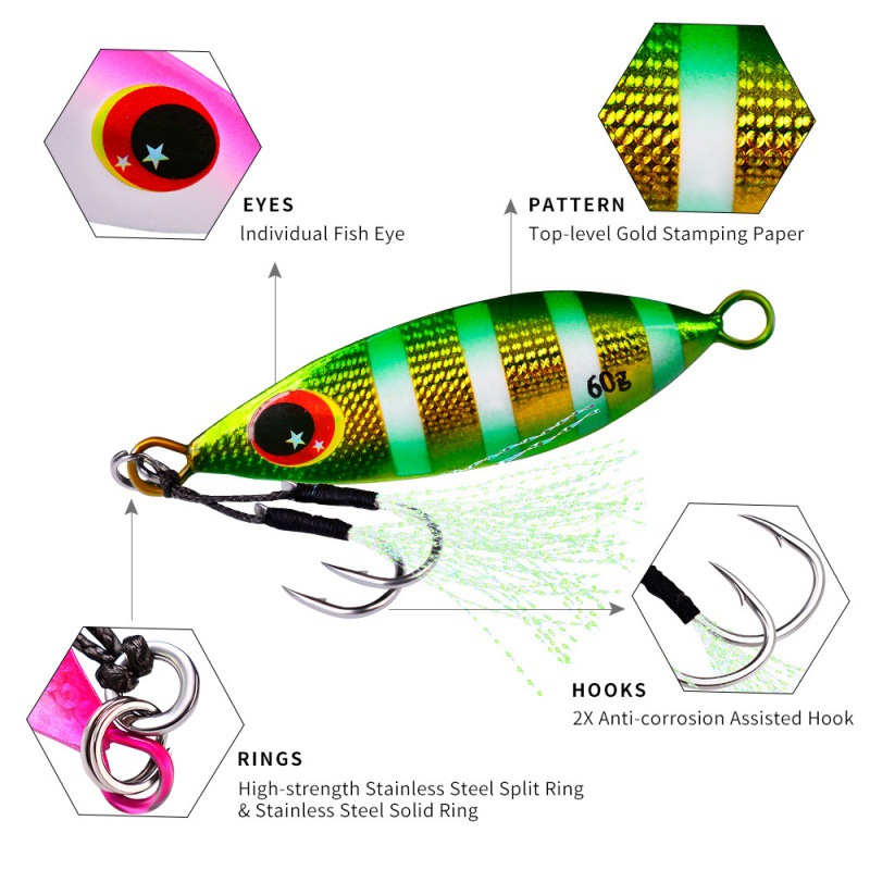 Metal Slow Jig Lure Hard Artif - Fishing Lure Buzzbait review and price