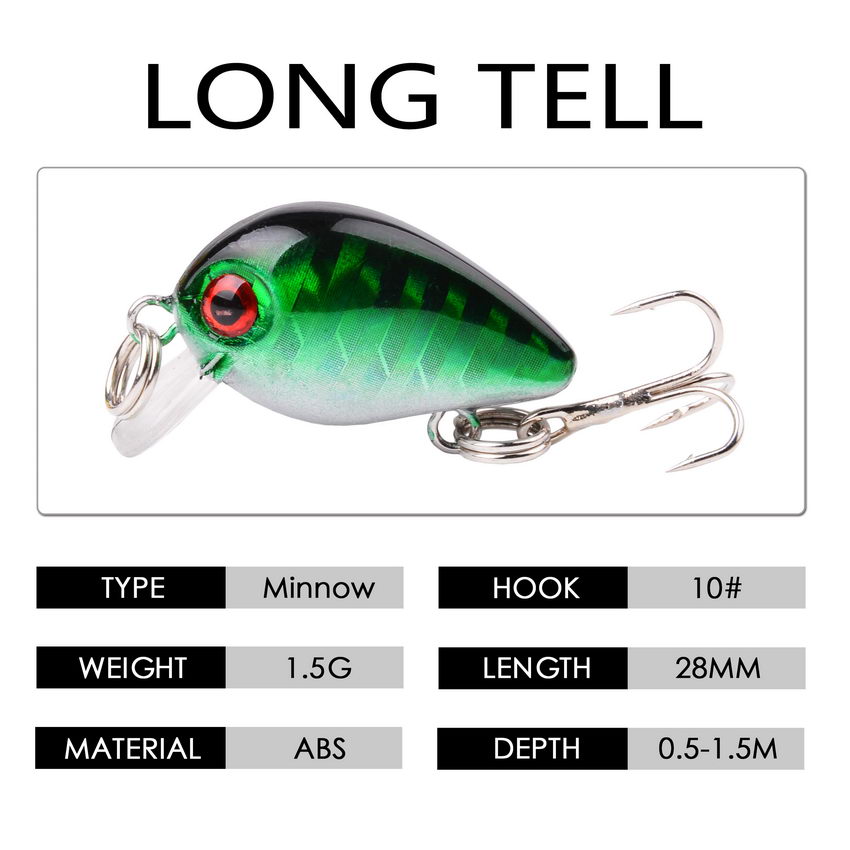 30mm 2g Crazy wobbler Mini Top - Fishing Lure Crankbait review and price